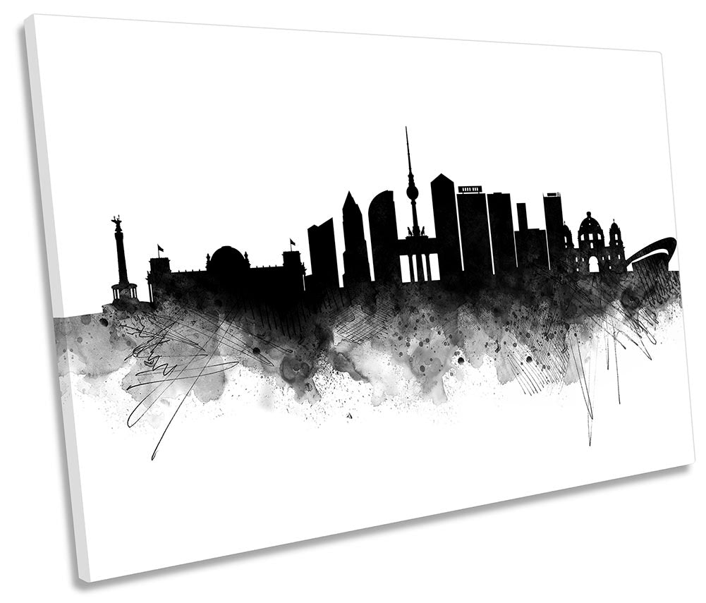 Berlin Abstract City Skyline Black