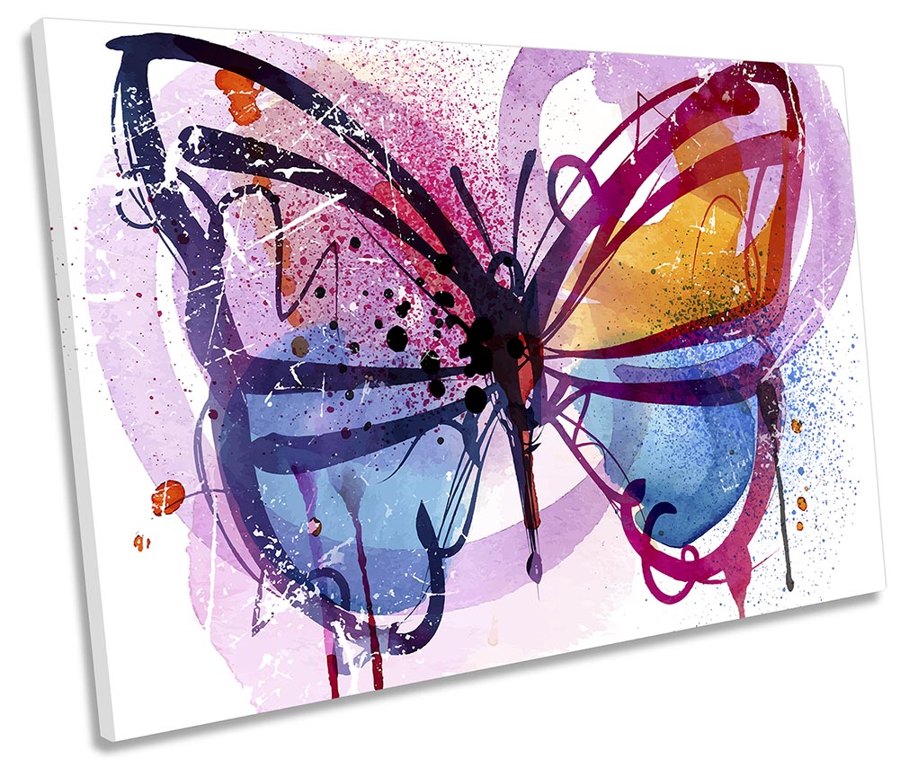 Butterfly Sketch Modern Multi-Coloured