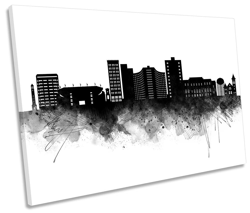 Tuscaloosa Abstract City Skyline Black