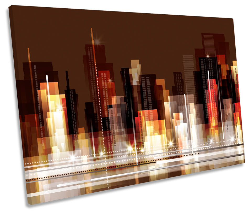 Abstract Cityscape Brown