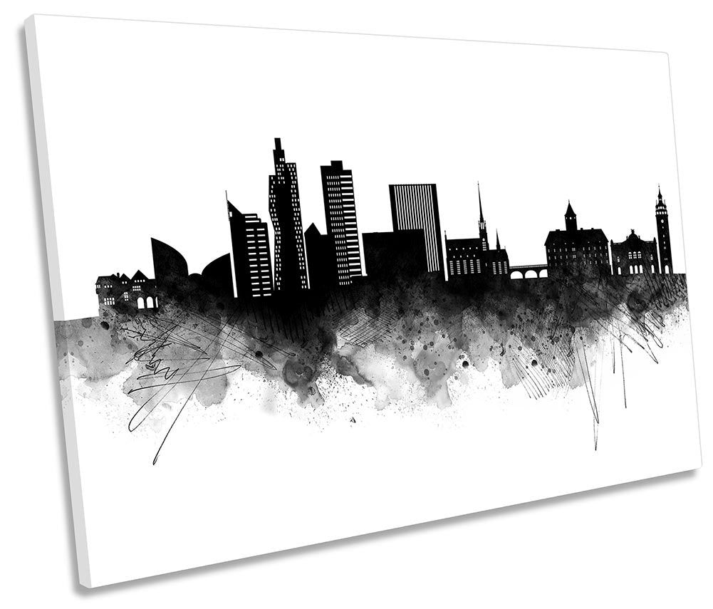 Brno Czech Republic Abstract City Skyline Black