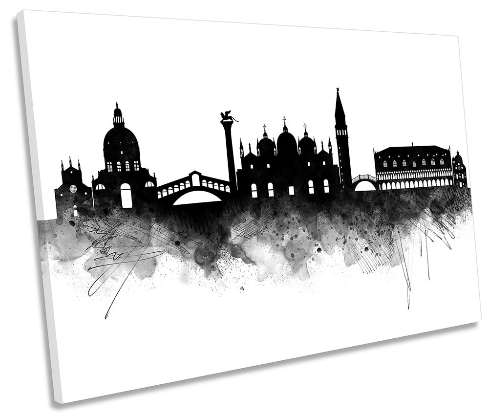 Venice Abstract City Skyline Black