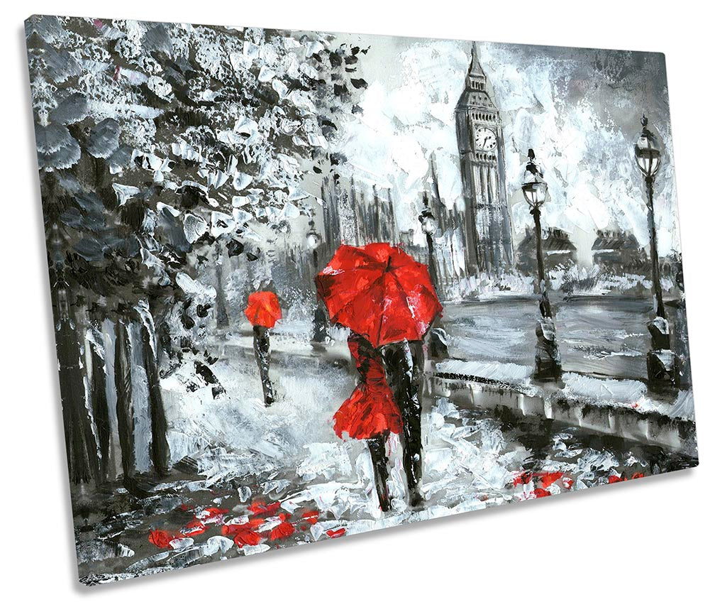 Umbrella Big Ben London Red