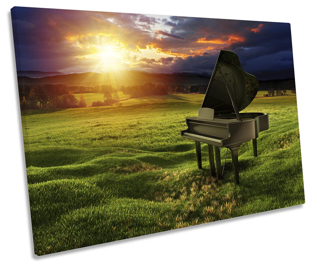 Piano Music Landscape Orange