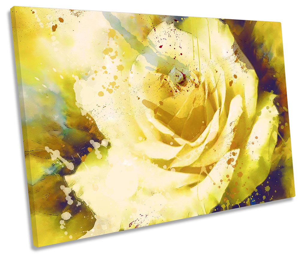 Yellow Rose Floral Abstract