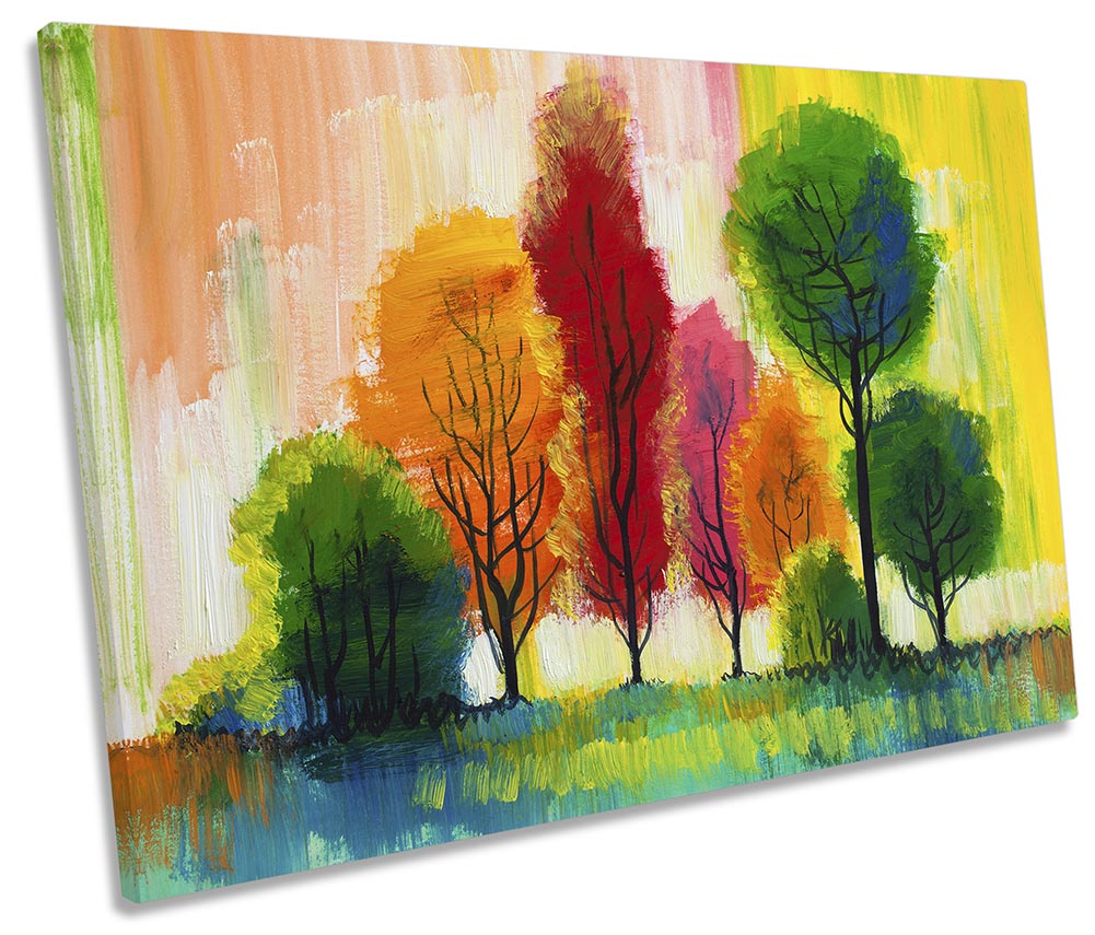 Trees Modern Painting Multi-Coloured