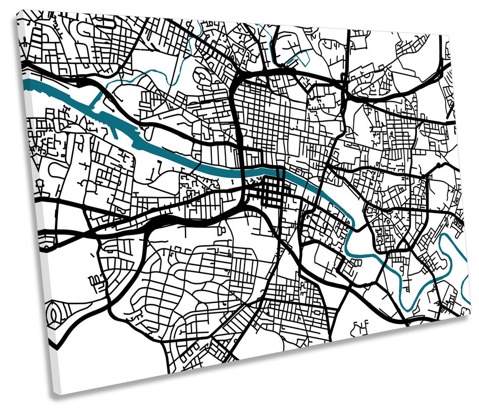 Glasgow Map City Minimalistic Modern