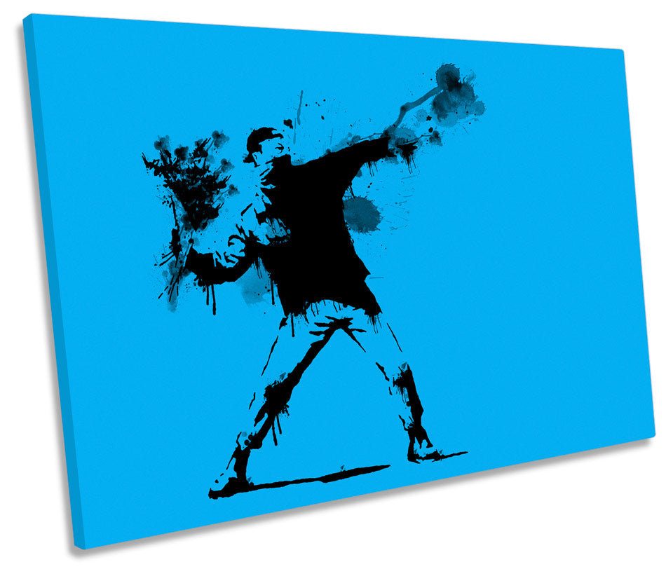 Banksy Flower Thrower Graffiti