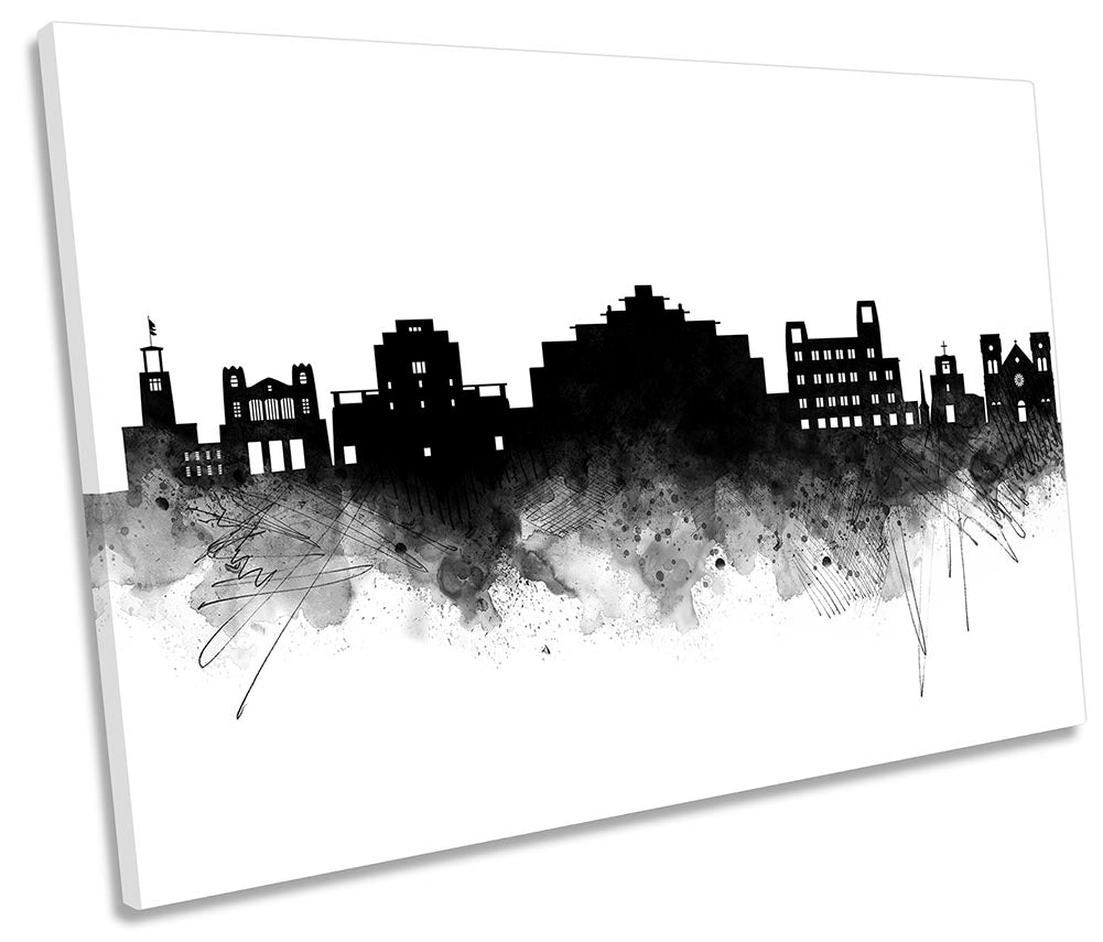 Santa Fe Abstract City Skyline Black