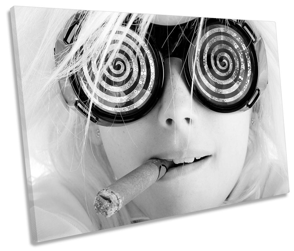 Fashion Girl Sunglasses Cigar B&W