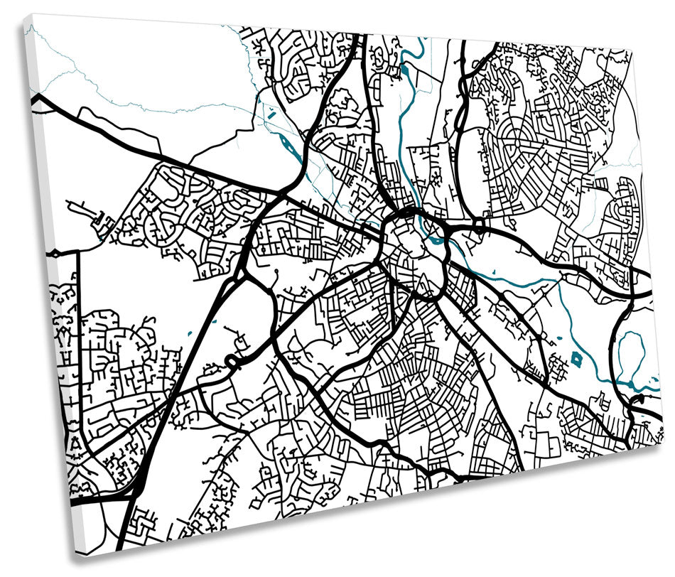 Derby Map City Minimalistic Modern