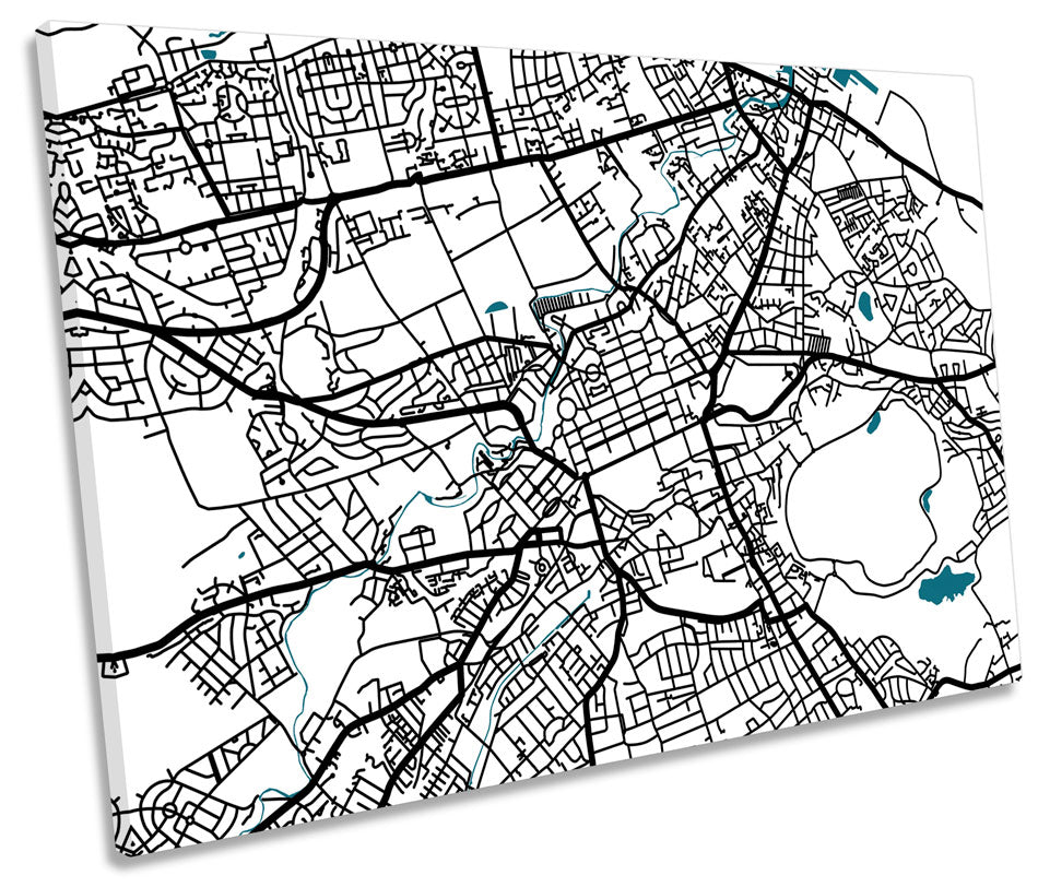 Edinburgh Map City Minimalistic Modern