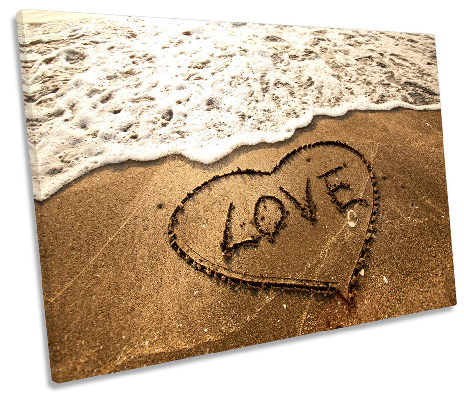 Love Heart Beach Sand