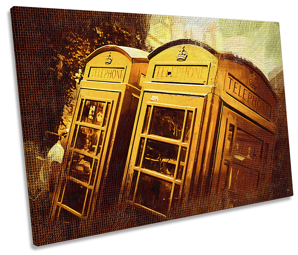 Iconic British Telephone Box Brown