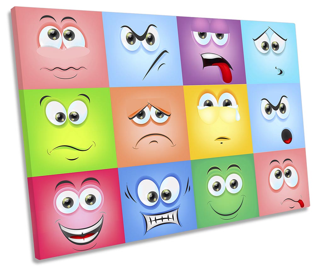 Funny Emoji Faces Multi-Coloured