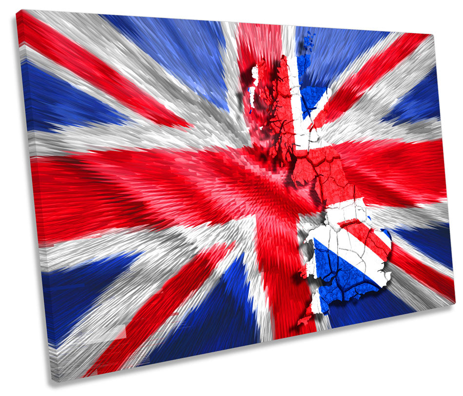 Union Jack Flag Map