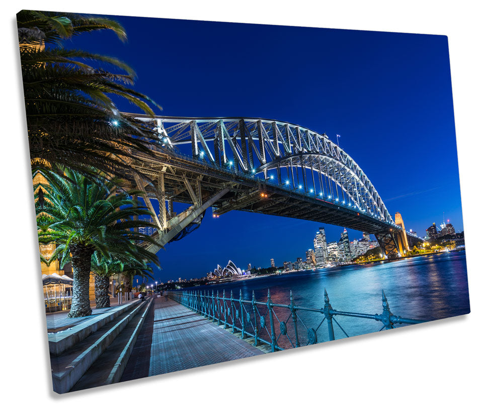 Blue Sydney Harbour Bridge Sunset