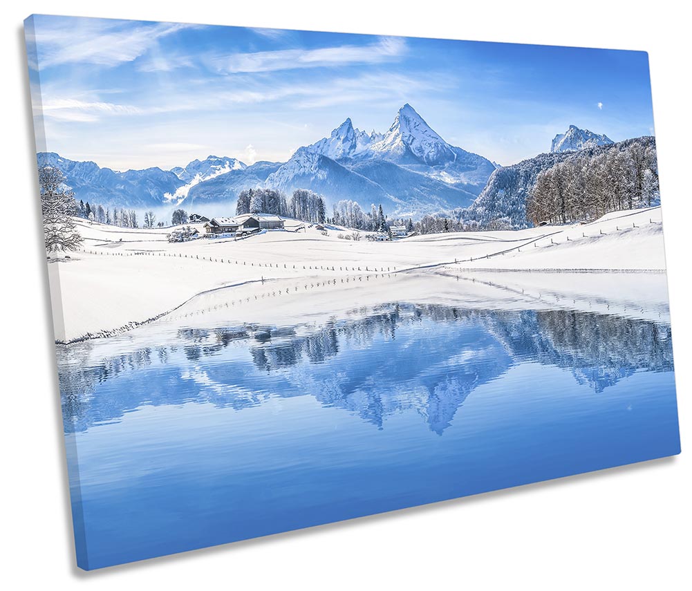 Winter Alps Snow Mountains Blue