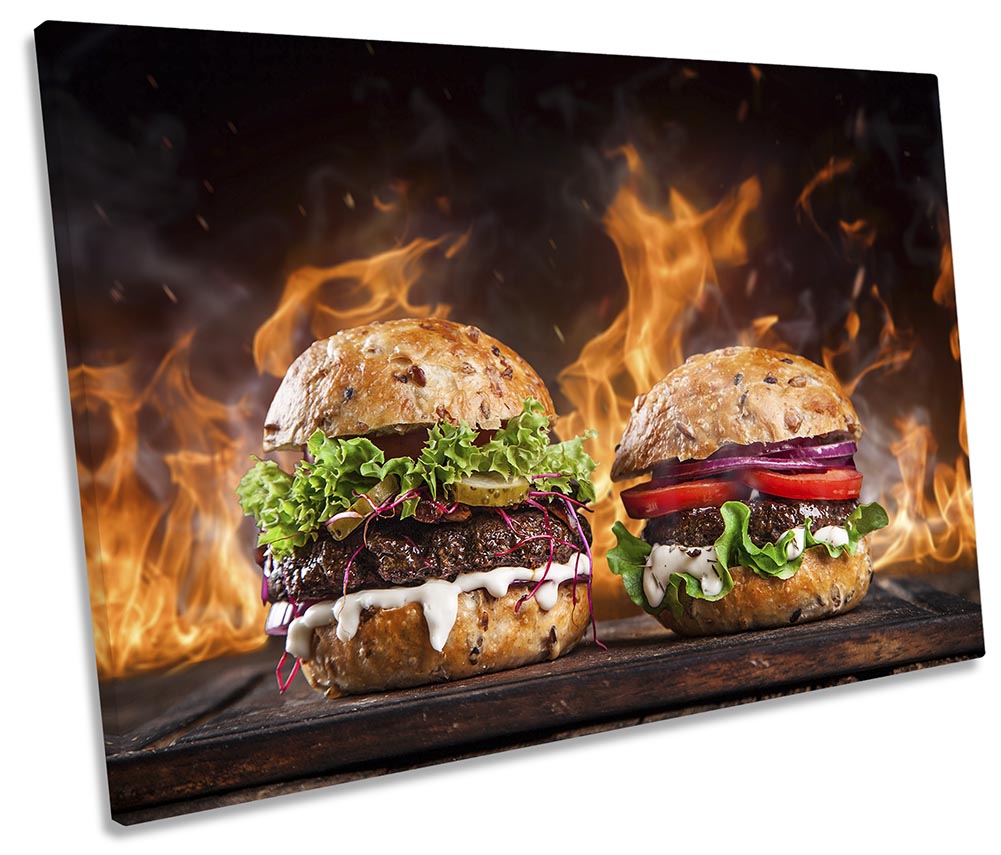 Hamburgers Flame Grilled Orange