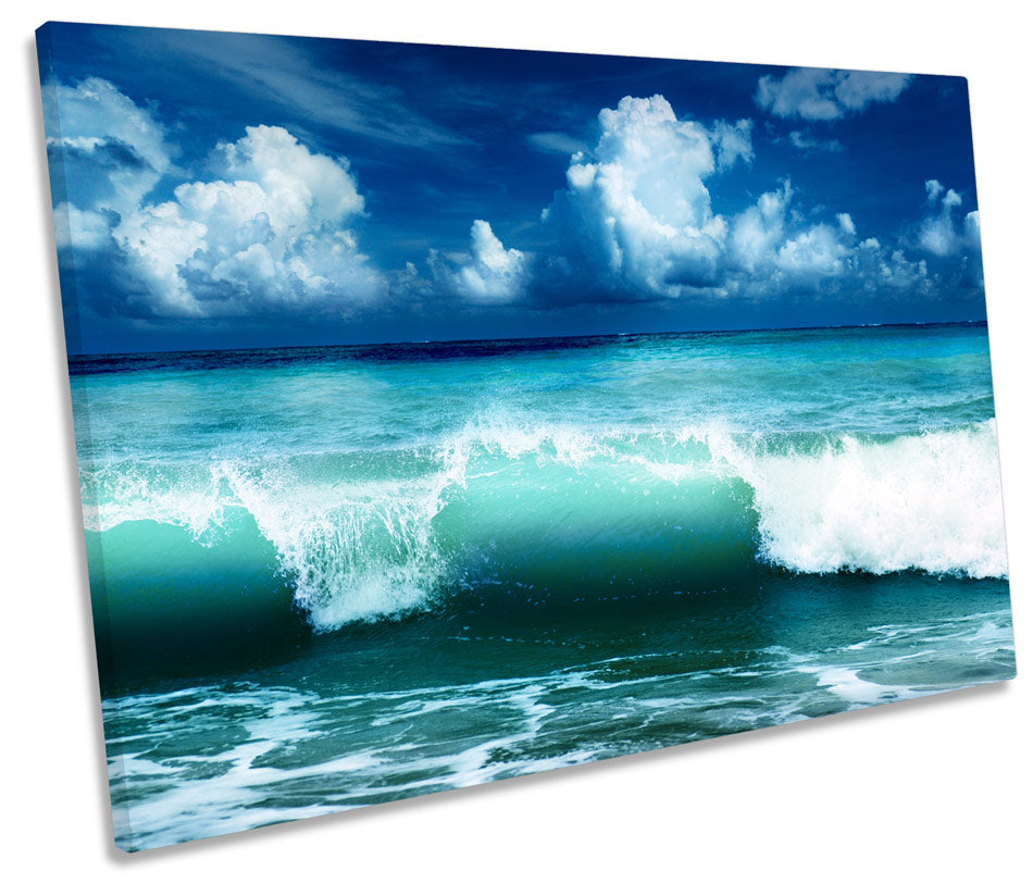 Blue Ocean Wave Beach