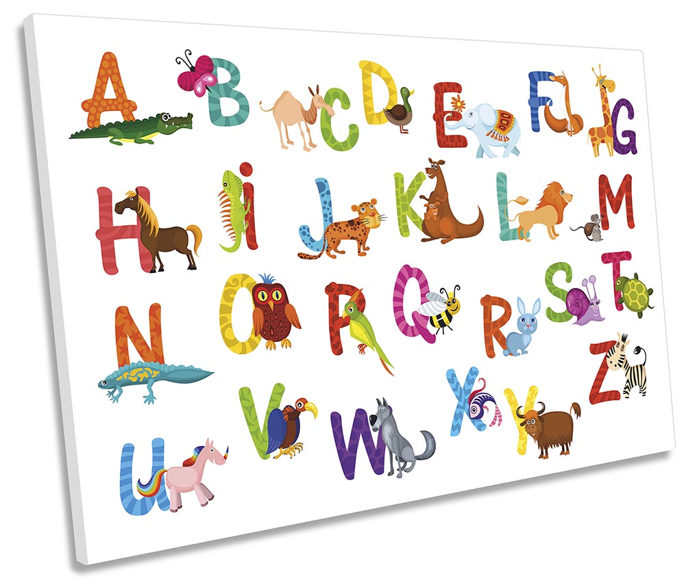 Animal Alphabet Nursery White