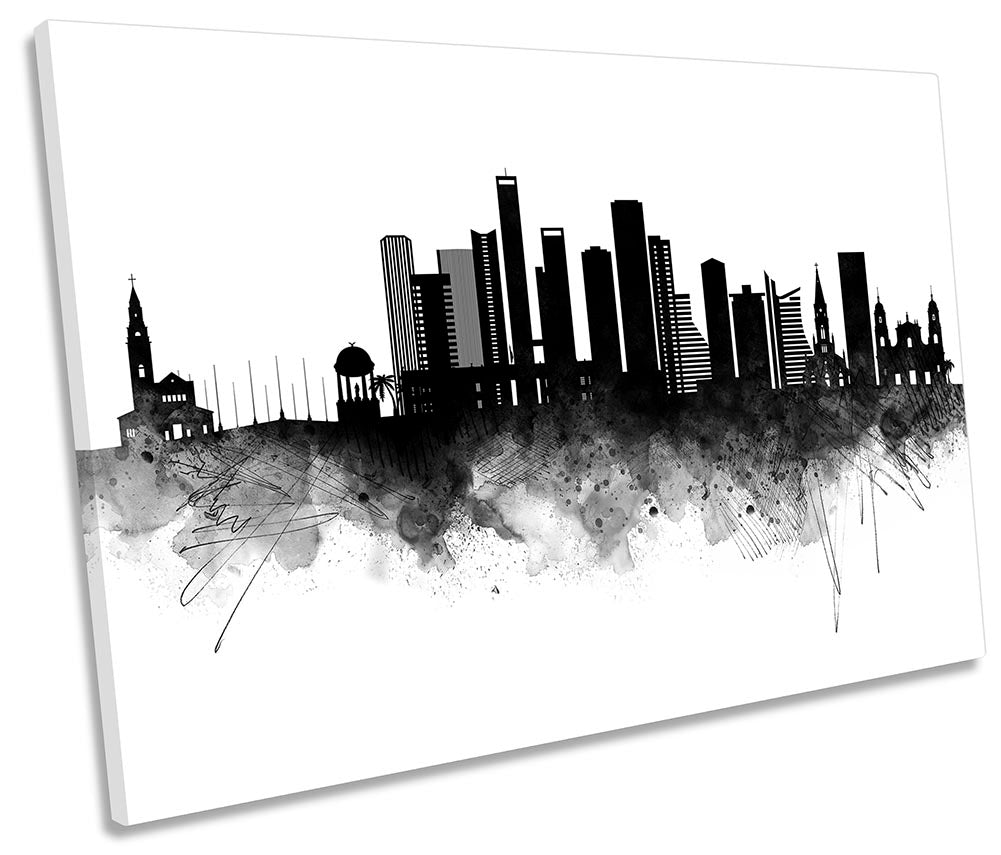 Bogota Abstract City Skyline Black