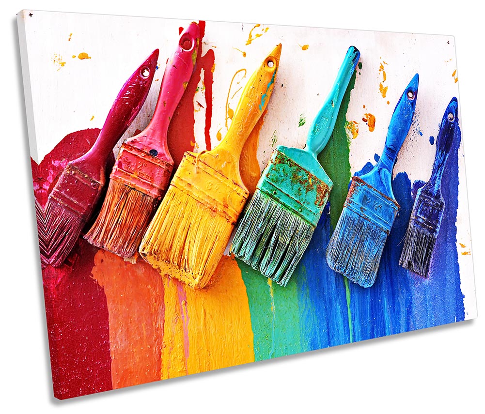 Paint Brushes Rainbow