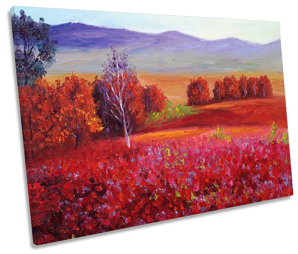 Red Landscape Paint Repro