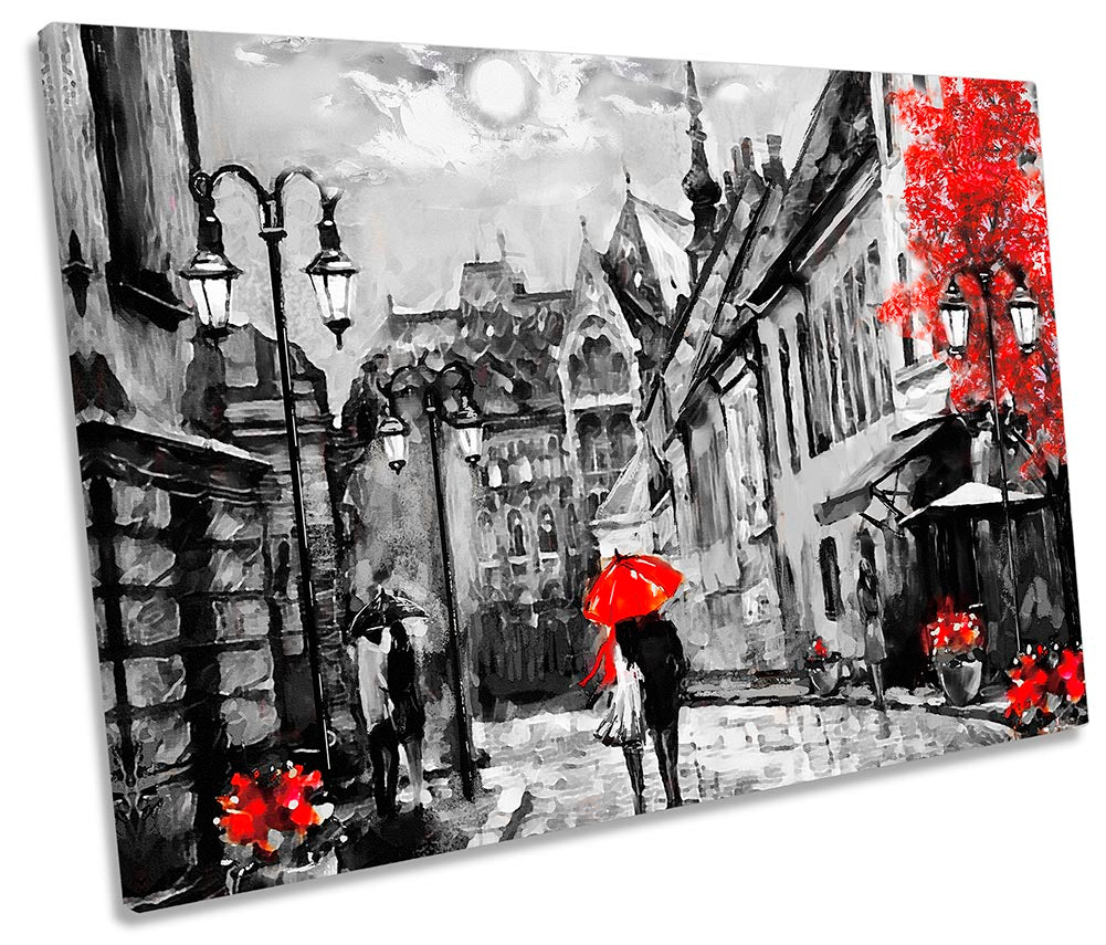 Budapest City Umbrella Red