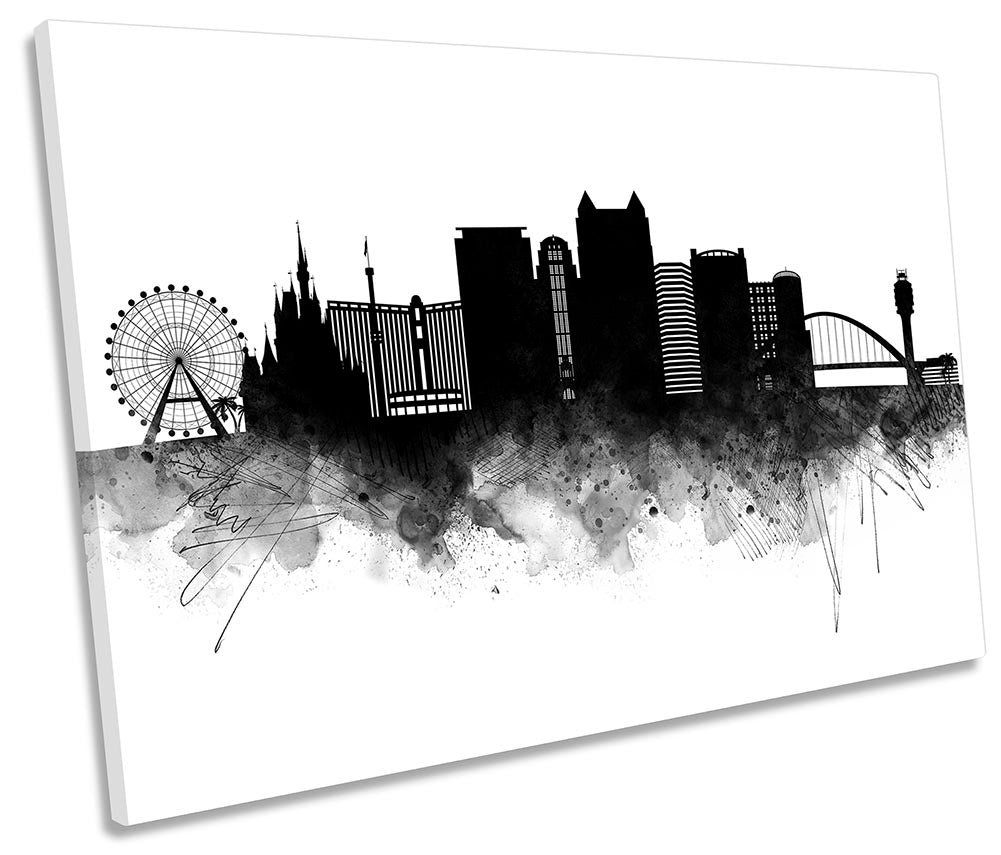 Orlando Abstract City Skyline Black