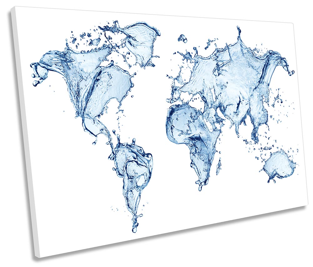 Map World Water Blue