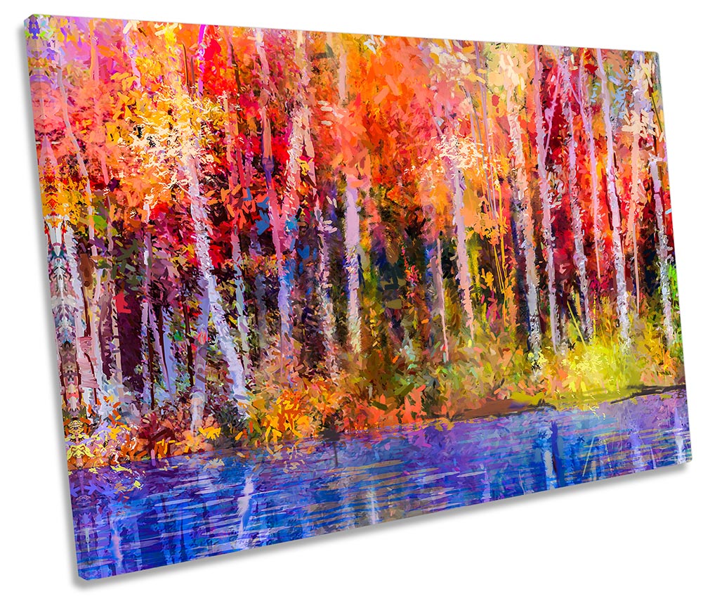 Abstract Autumn Forest Trees