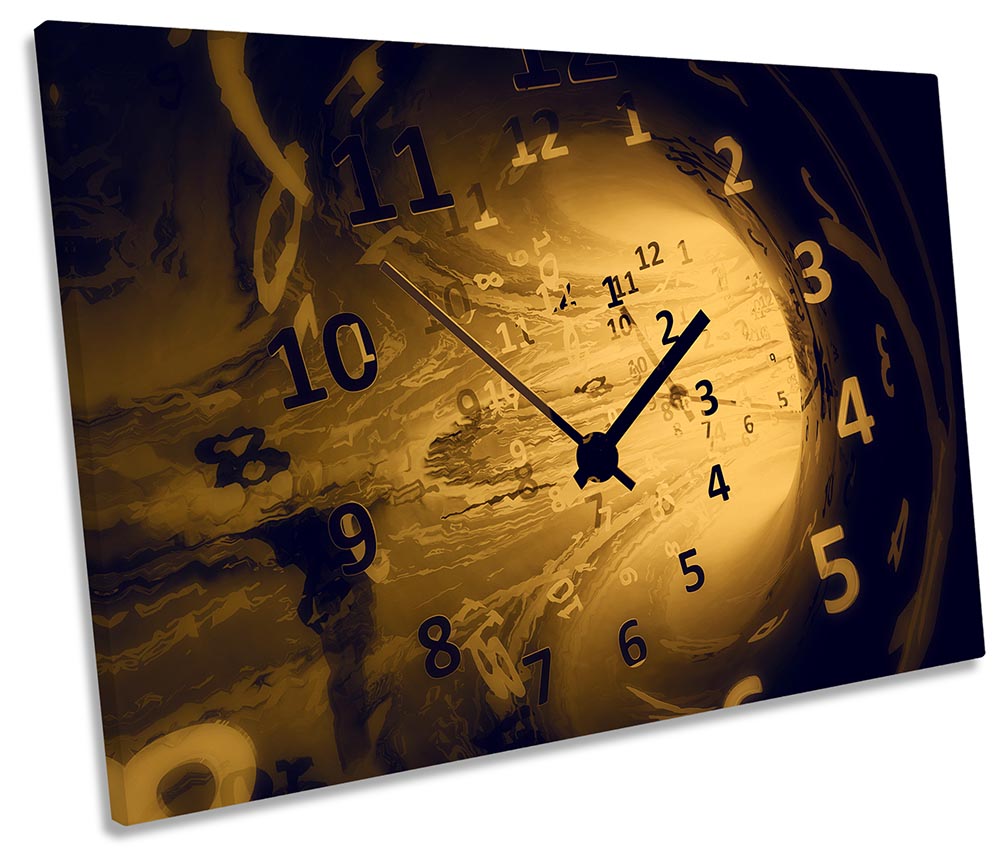 Abstract Clock Time Brown