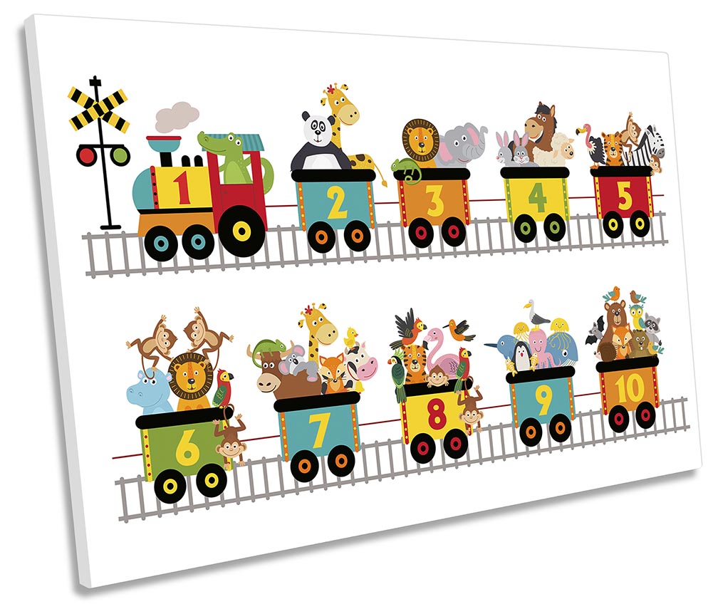 Animal Train Kids Numbers Multi-Coloured