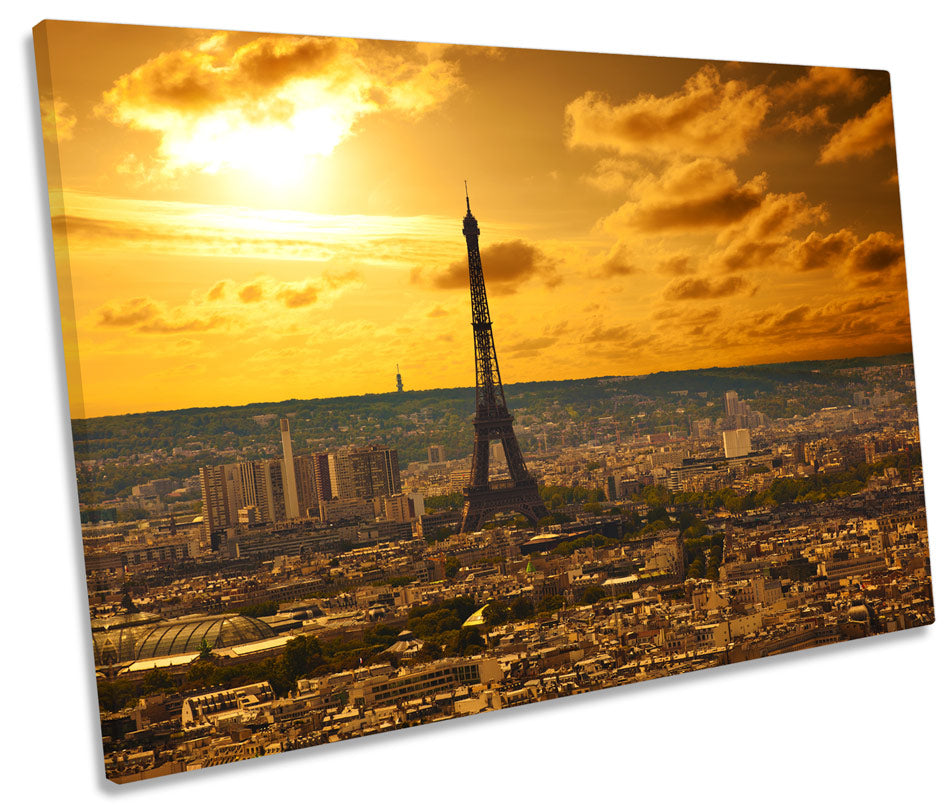 Paris Landmark Eiffel Tower Sunset