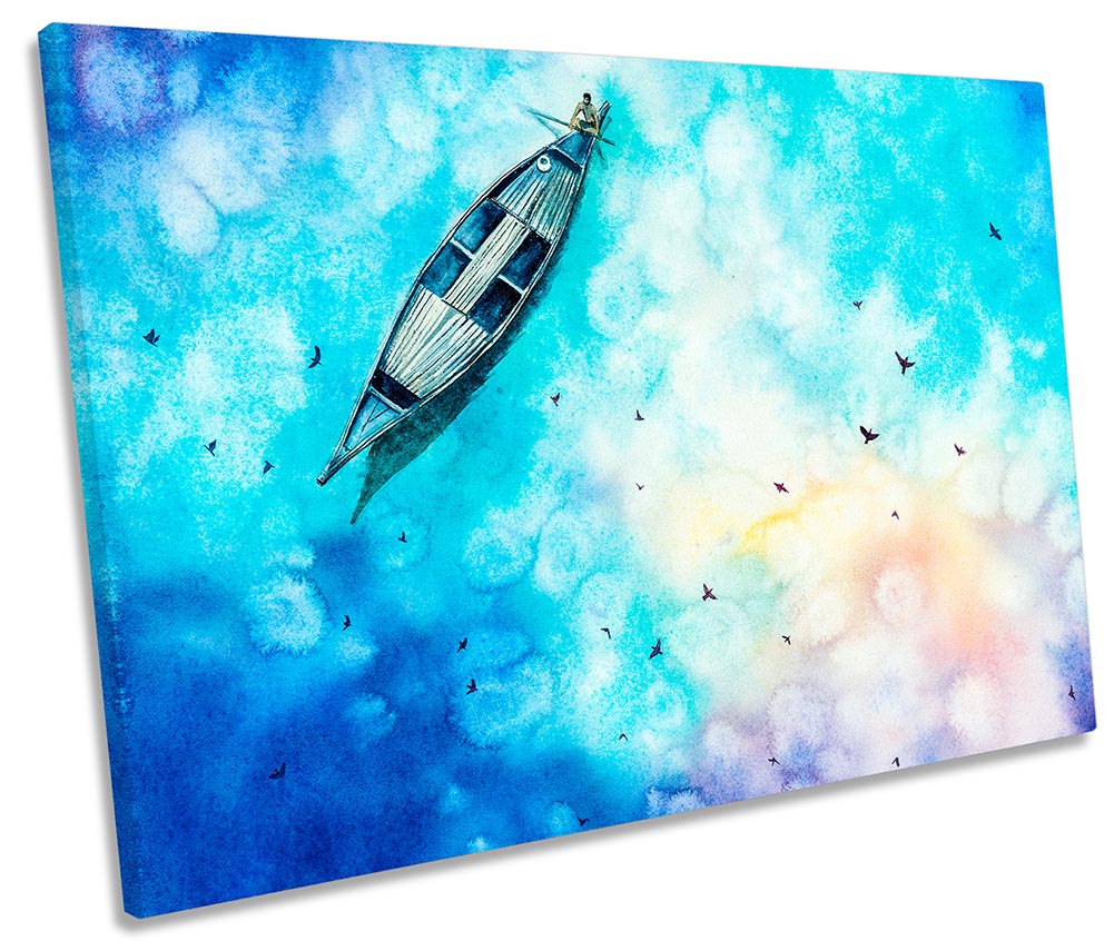 Fishing Boat Seascape Blue