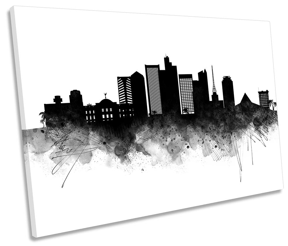 Phoenix Abstract City Skyline Black