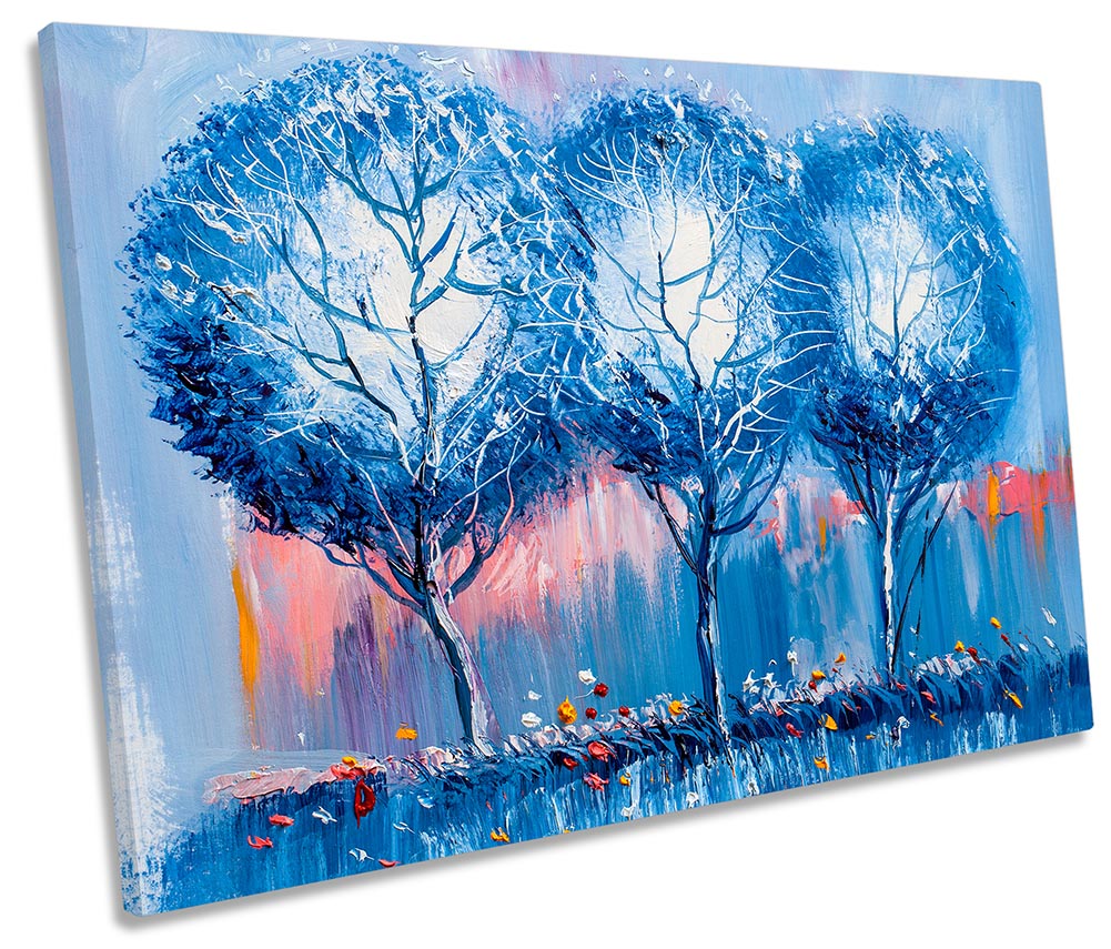 Floral Modern Trees Blue