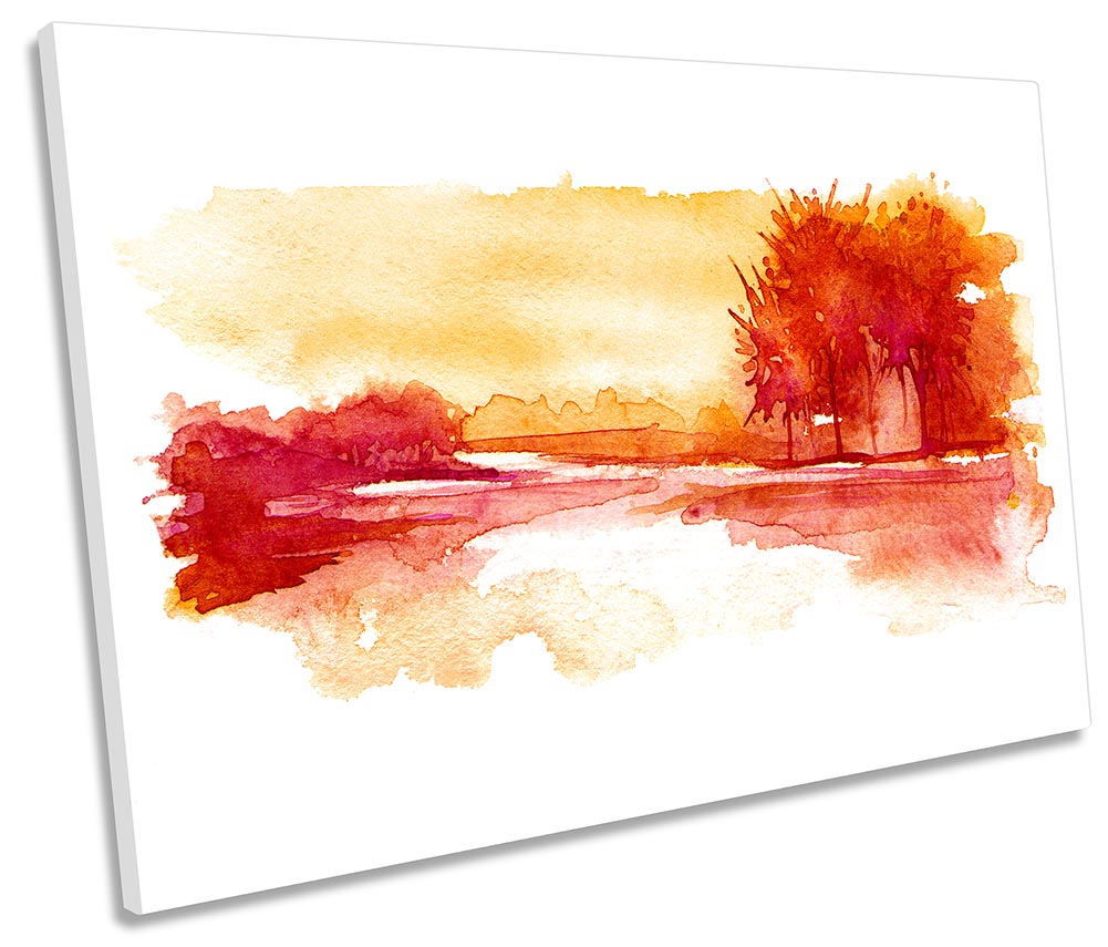 Sunset Landscape Orange Red