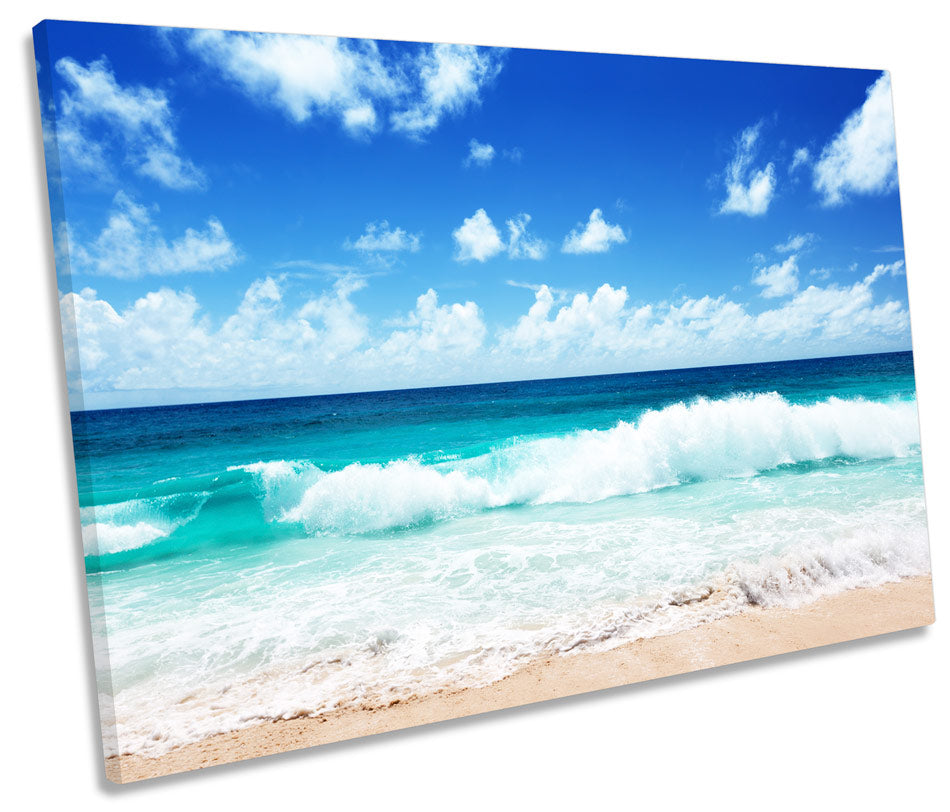 Sandy Beach Surf Wave Blue