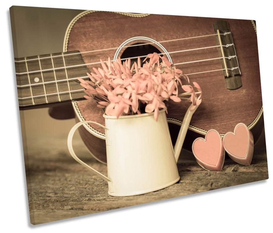 Hearts Guitar Floral