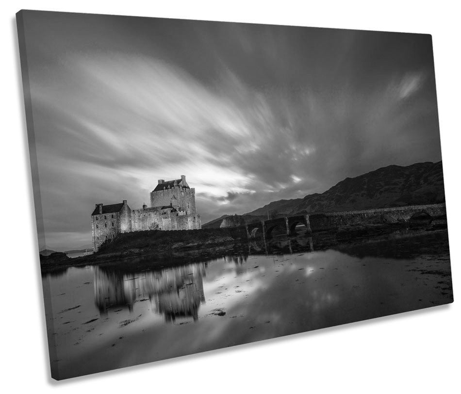 Eilean Donan Castle Scotland B&W