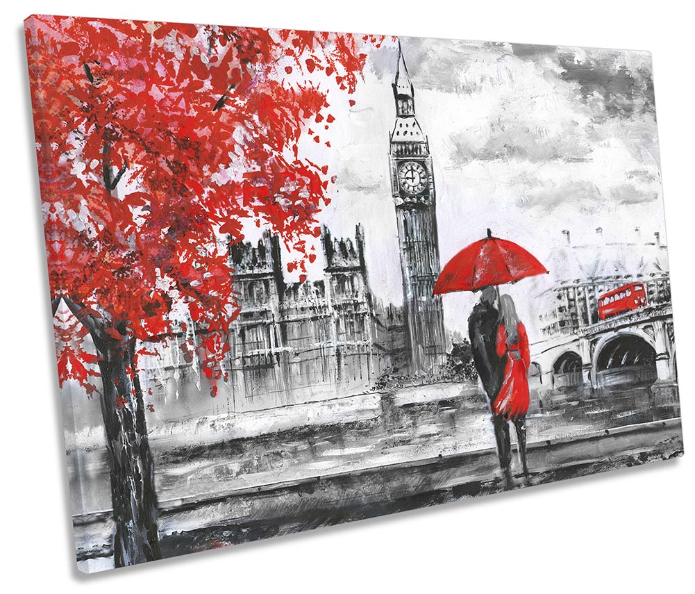 Big Ben London Umbrella Red