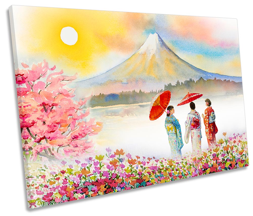 Asia Landmarks Umbrella Floral Multi-Coloured