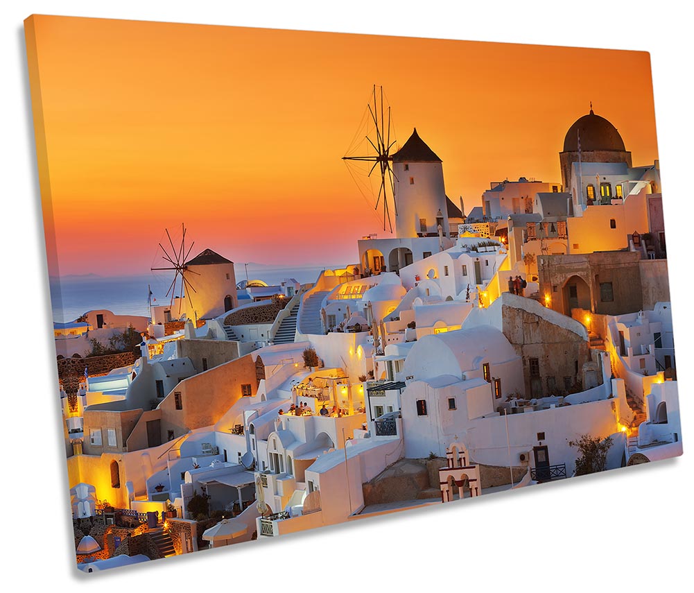 Santorini Island Sunset Orange