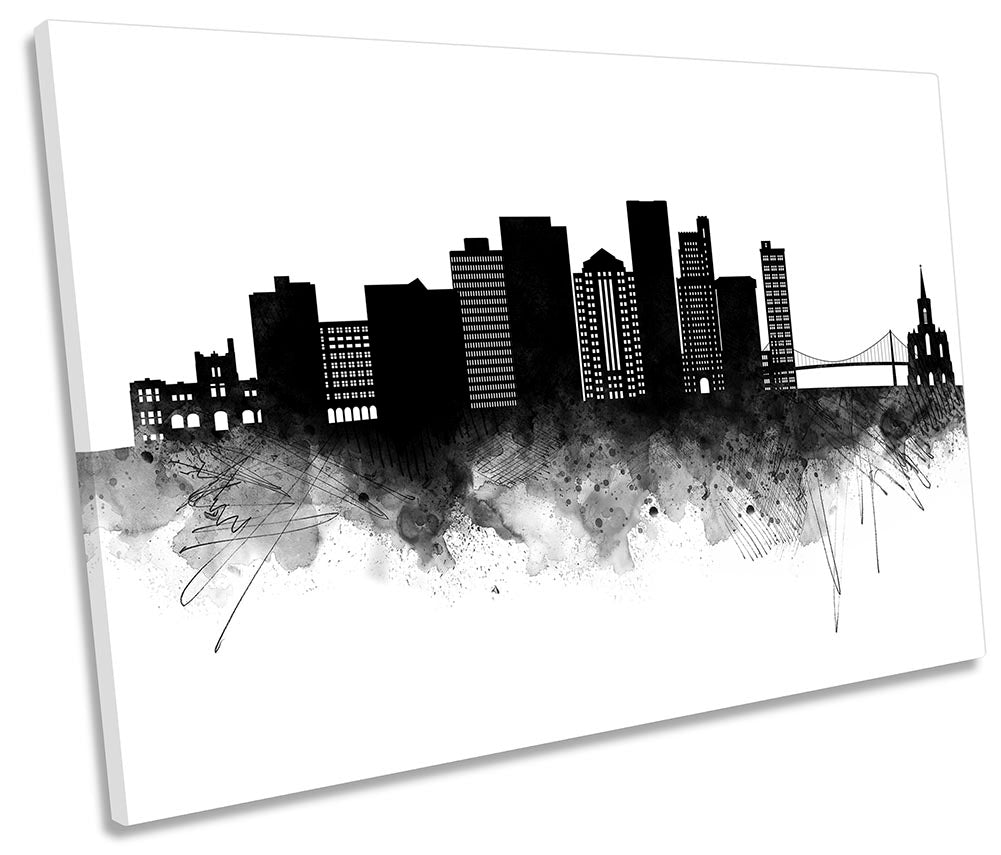 Toledo Abstract City Skyline Black