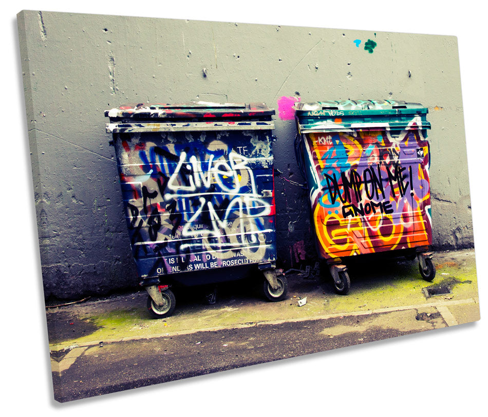 Graffiti Trash Bins Urban