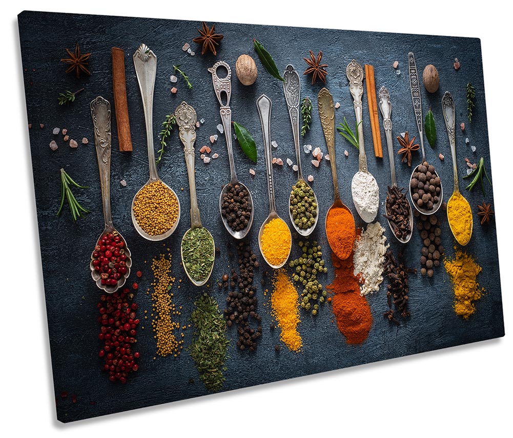 Herbs Spices Powder Spoons Kitchen Multi-Coloured