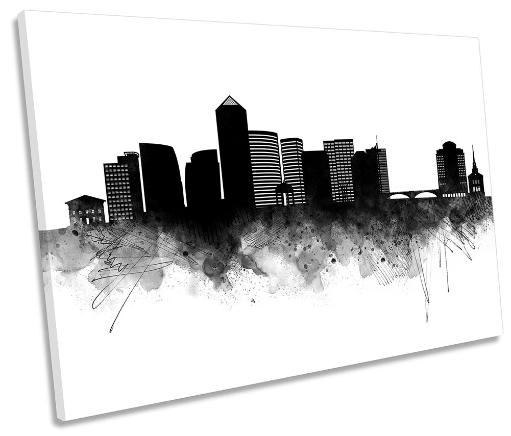 Arlington Abstract City Skyline Black