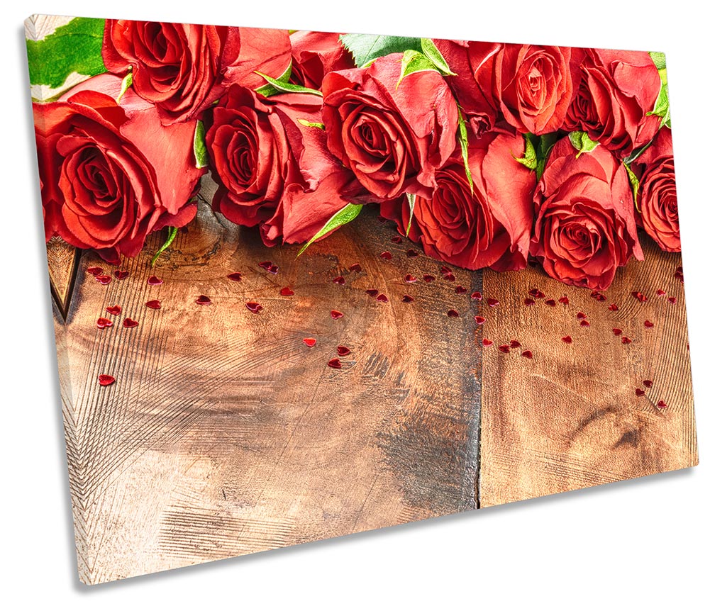 Roses Floorboard Flowers Red